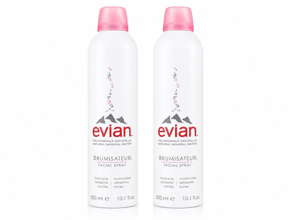 Evian Facial Spray Natural Mineral Water 300ml 10.1 fl oz Set of 2
